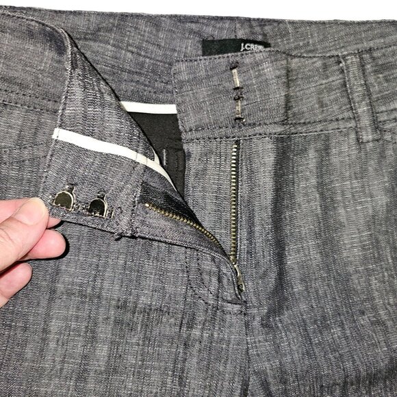 J. Crew Woman's Heather Gray Harlow 2 Snap‎ Zipper Slacks Rn# 77388 Size 8 - Picture 9 of 9